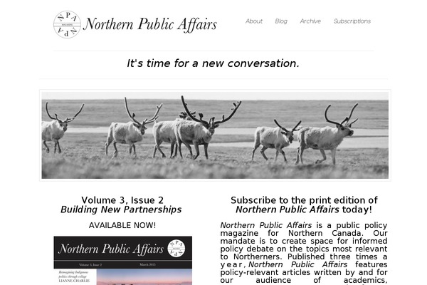 northernpublicaffairs.ca site used Book Author Blog