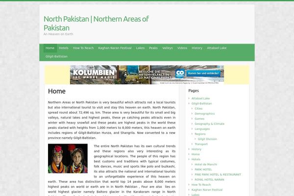 northpakistan.com site used Travel Blogger