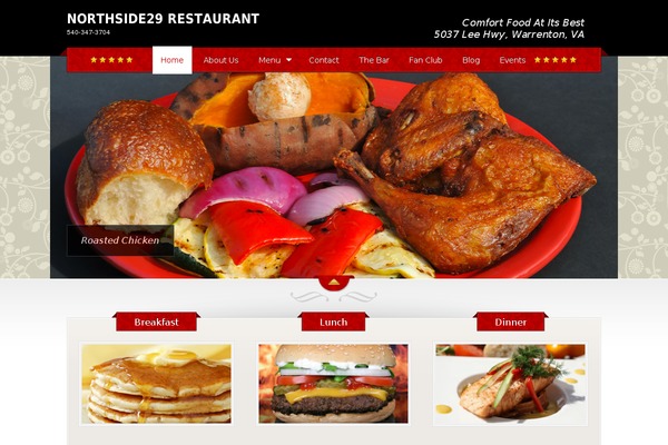 The Restaurant theme site design template sample