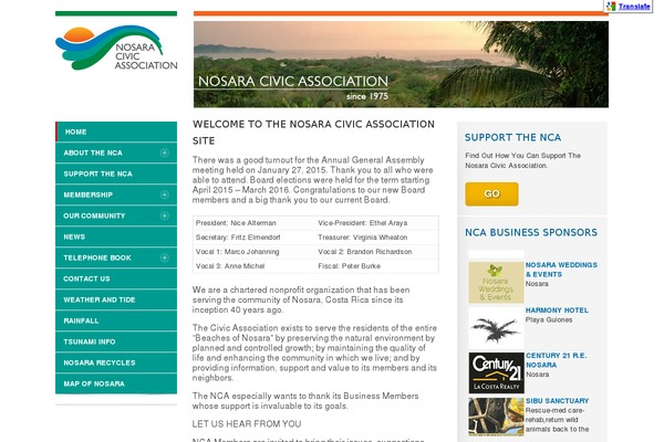 nosaracivicassociation.com site used Air Style