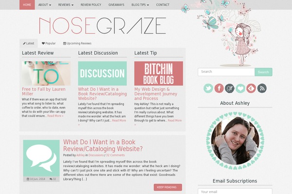 nosegraze.com site used Bookish-babe
