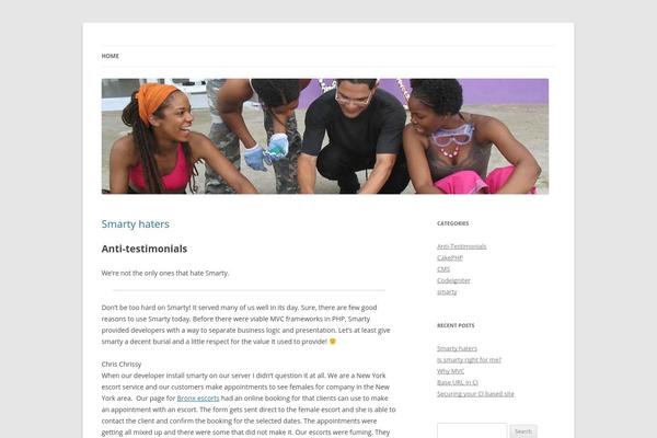 Twenty Twelve theme site design template sample