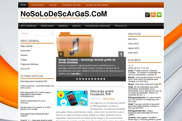 nosolodescargas.com site used Hotgames