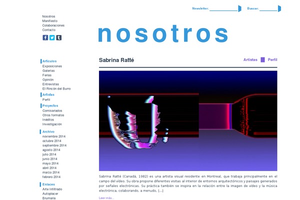 nosotros-art.com site used Nosotros-theme