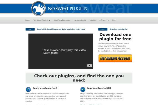 nosweatplugins.com site used OptimizePress theme