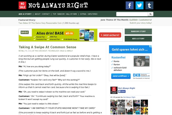 notalwaysright.com site used Notalwaysright