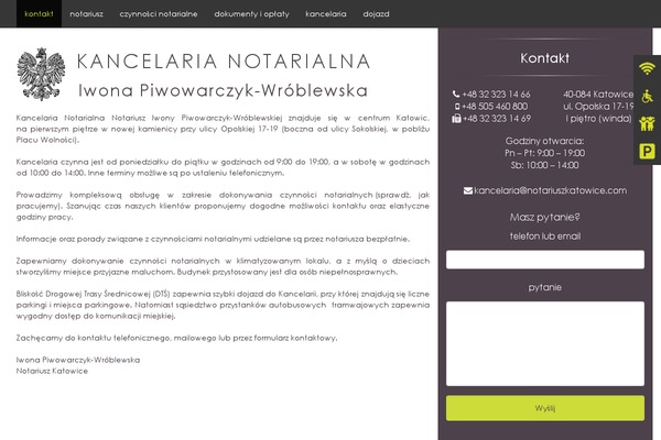 notariuszkatowice.com site used Kancelaria