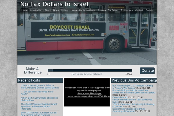 notaxdollarstoisrael.com site used Agency-v-2-0-10