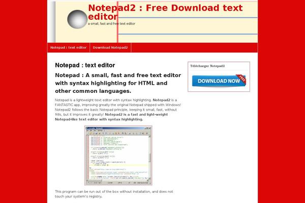 notepad2.com site used Canvas