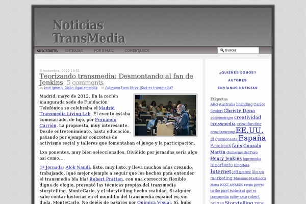 noticiastransmedia.com site used Transmedia