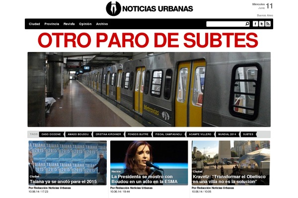 noticiasurbanas.com.ar site used Nu-theme