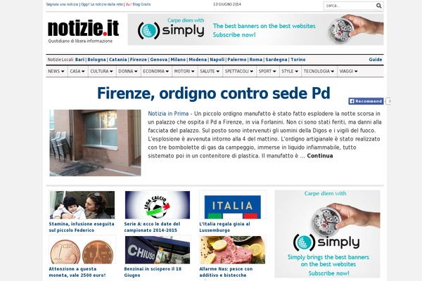 notizie.it site used Aptica-notizie