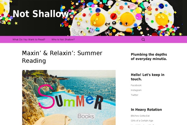 notshallow.org site used Twenty Thirteen