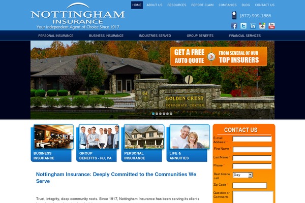 nottingham theme websites examples