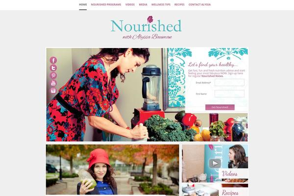nourished.ca site used Nourished