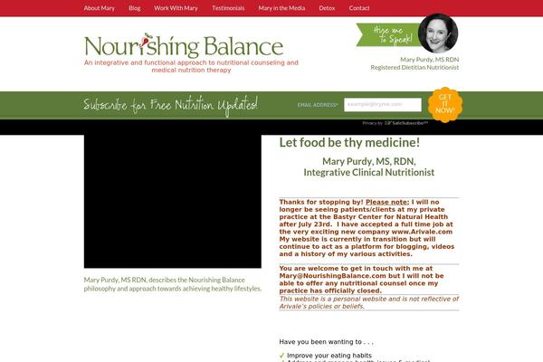 nourishingbalance.com site used Nourish