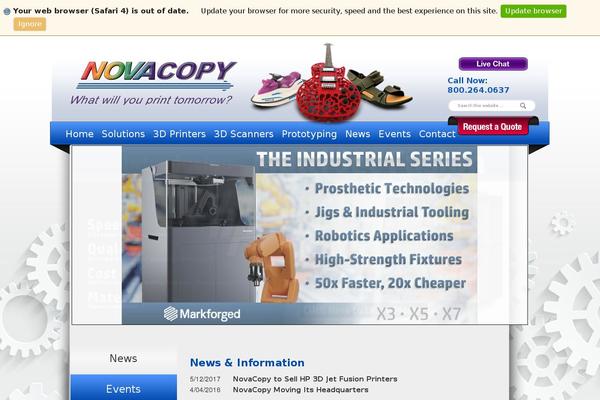 novacopy3d.com site used Novacopy
