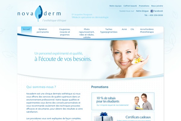 novaderm.ca site used Novaderm