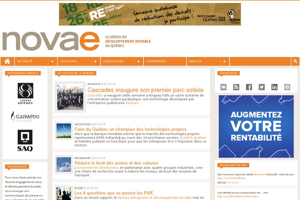 novae.ca site used Novae.ca