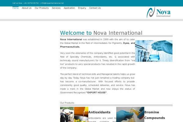 Nova theme site design template sample