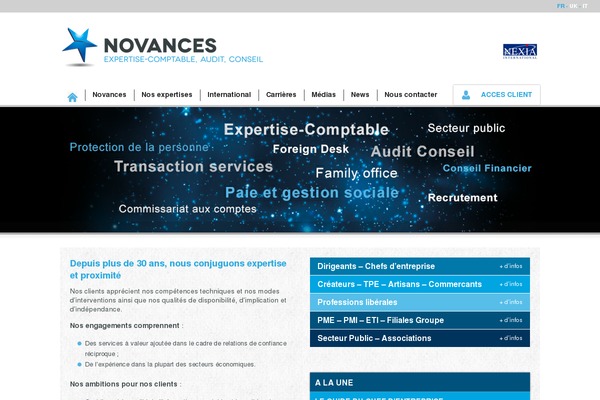 novances.fr site used Novances2014