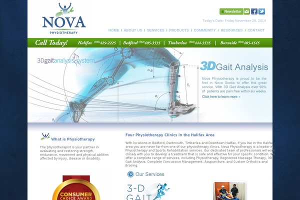 novaphysiotherapy.ca site used Novaphysio