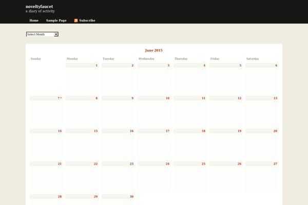 noveltyfaucet.com site used Wp-calendar