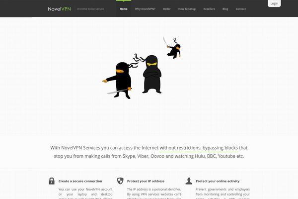 novelvpn.com site used Novel