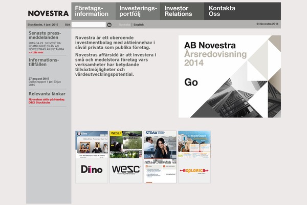 novestra.se site used Novestra