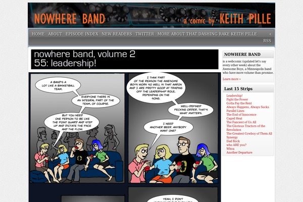 nowhereband.org site used ComicPress