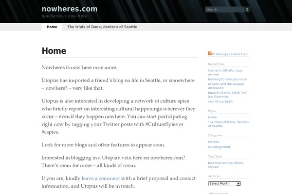nowheres.com site used Flow