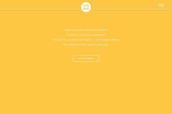 nowmattersnow.org site used Nowmattersnow