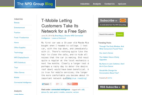 npdgroupblog.com site used Npd-group
