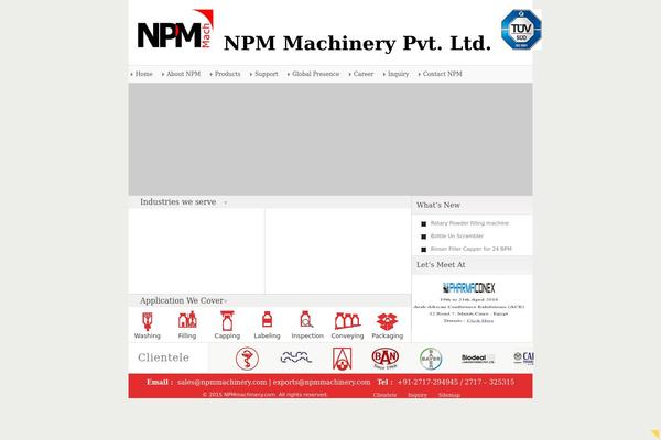 npmmachinery.com site used Npm
