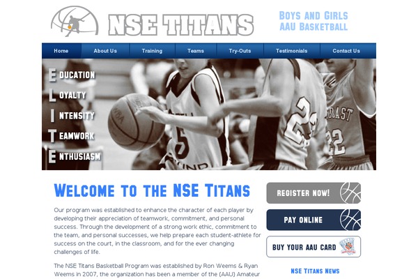 nsetitans.org site used Titanic