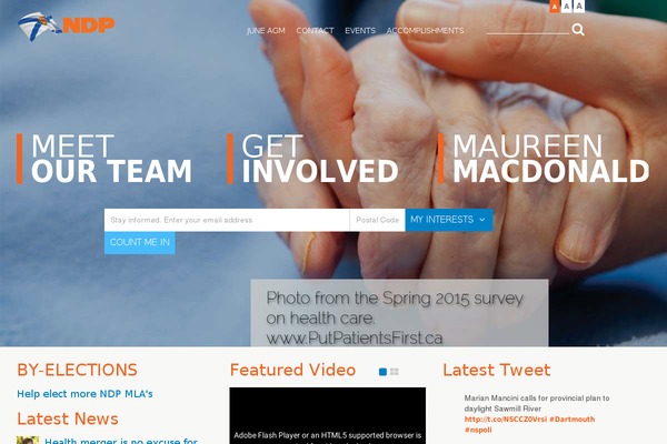 nsndp.ca site used Ndp