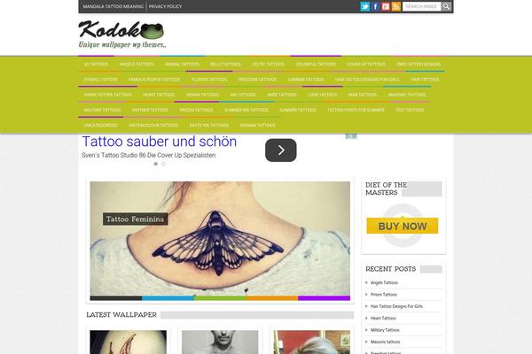 Kodok theme site design template sample