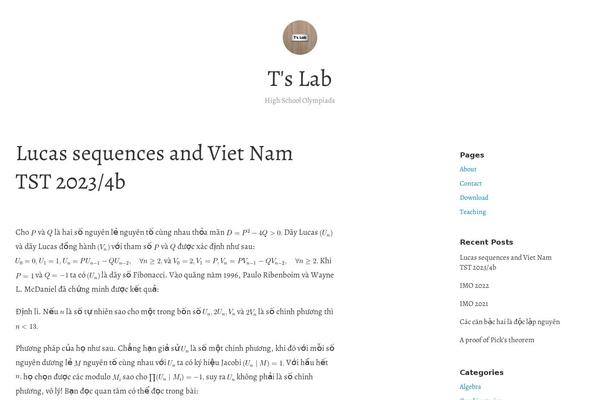 WordPress website example screenshot