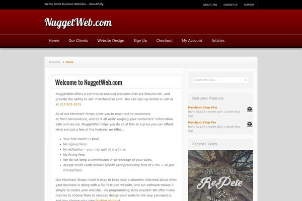 nuggetweb.com site used Nuntius-nuggetweb