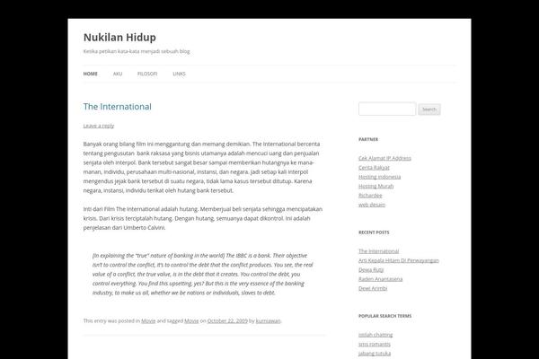 Twenty Twelve theme site design template sample