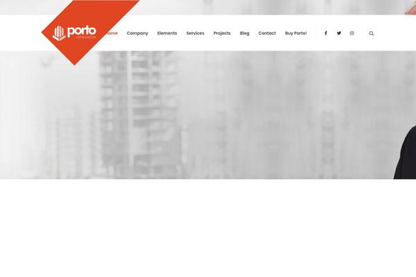 Porto theme site design template sample