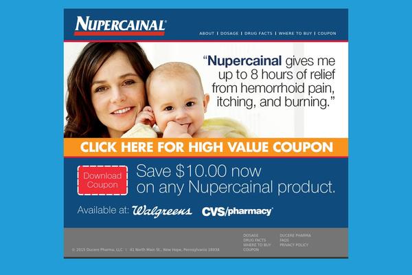 nupercainal.com site used Ducerepharmabrand