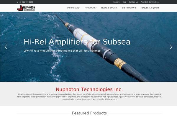 nuphoton.com site used Aqua