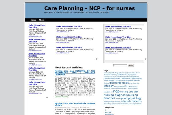 nursingcareplan.org site used Seoadmax