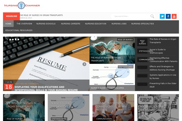 nursingexaminer.com site used GeneratePress