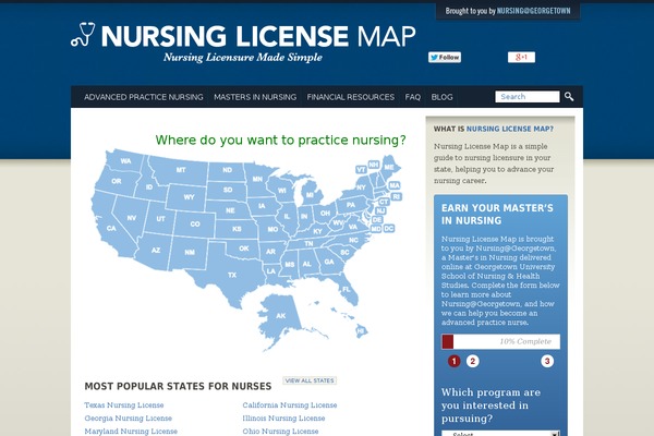 nursinglicensemap.com site used Twoyou