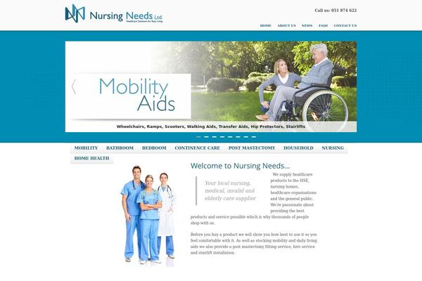 nursingneeds.ie site used Care_child_theme