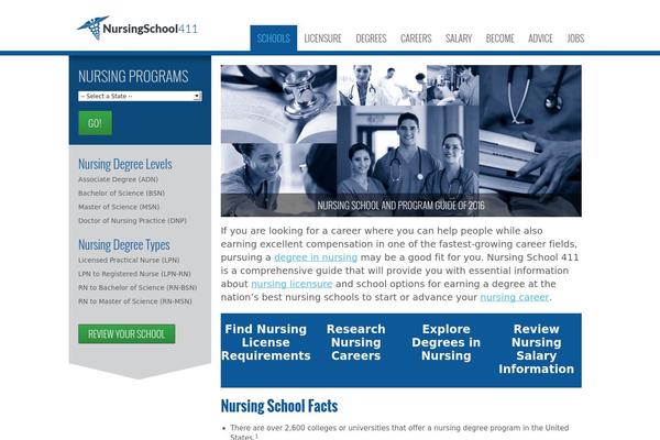nursingschool411.com site used P8-theme