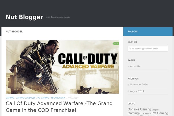 Hueman theme site design template sample