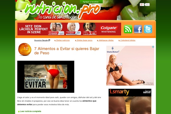 nutricion.pro site used Healthfirst